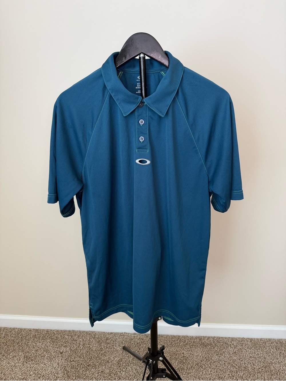 Oakley Men's Teal Polo Shirt - Performance Short Sleeve